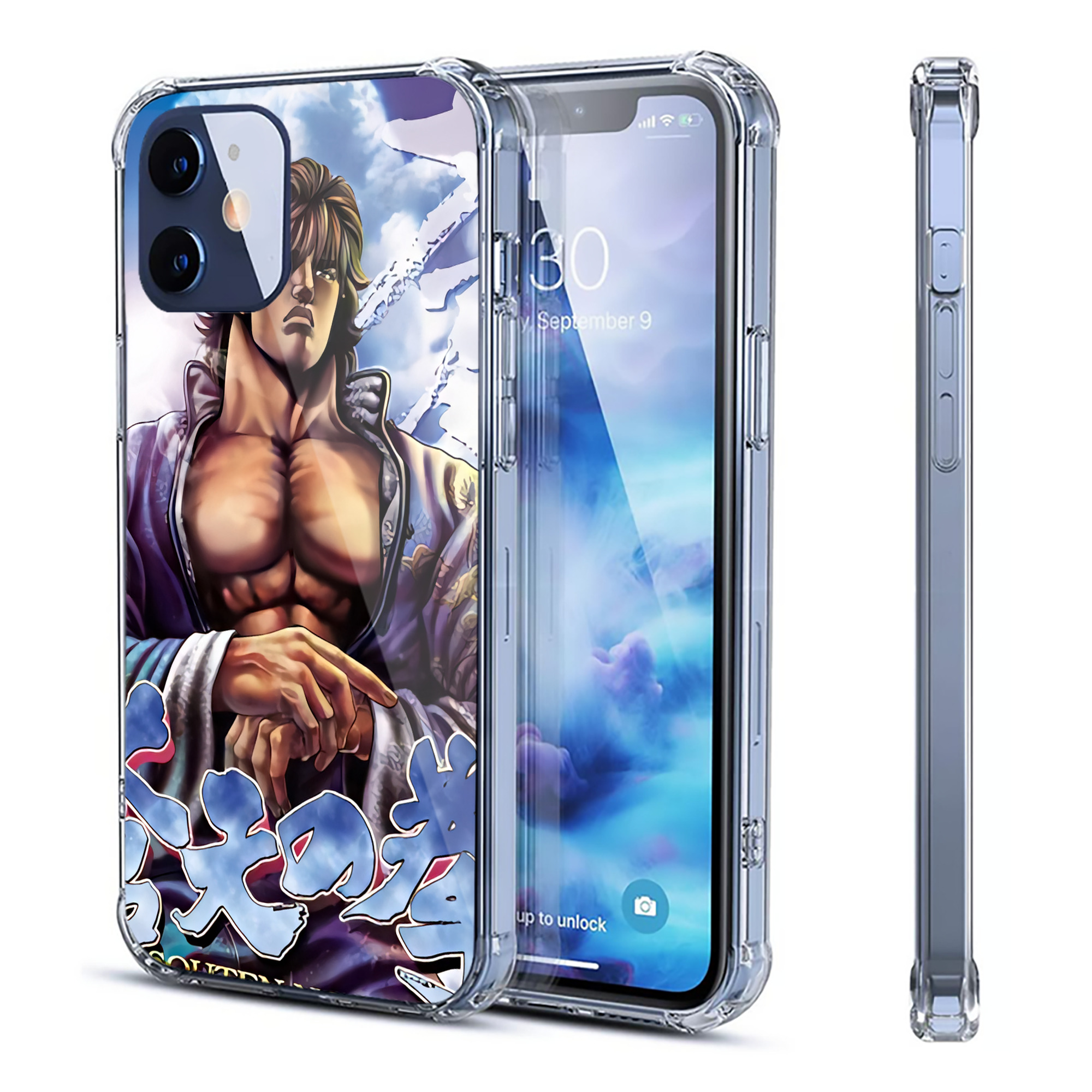 （画像用） 北斗の拳 Fist of the North Star 【iPhone 12シリーズ対応】透明スマホケース（クリアソフトケース）